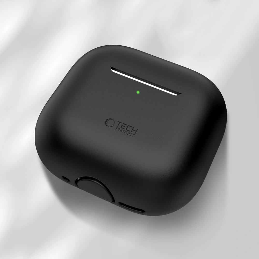 Etui Tech-Protect Silicone do Apple AirPods 4, czarne.